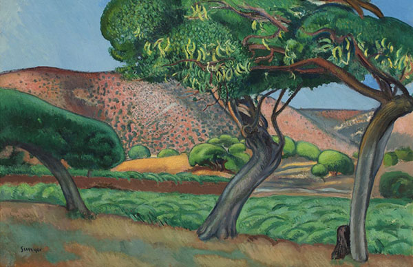 Carob Tree 1909 by Joaquim Sunyer | Oil Painting Reproduction