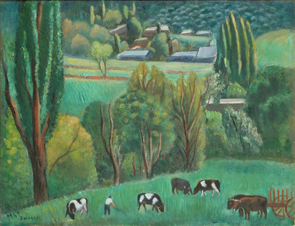 Paysage d'Andorre 1947 by Joaquim Sunyer | Oil Painting Reproduction