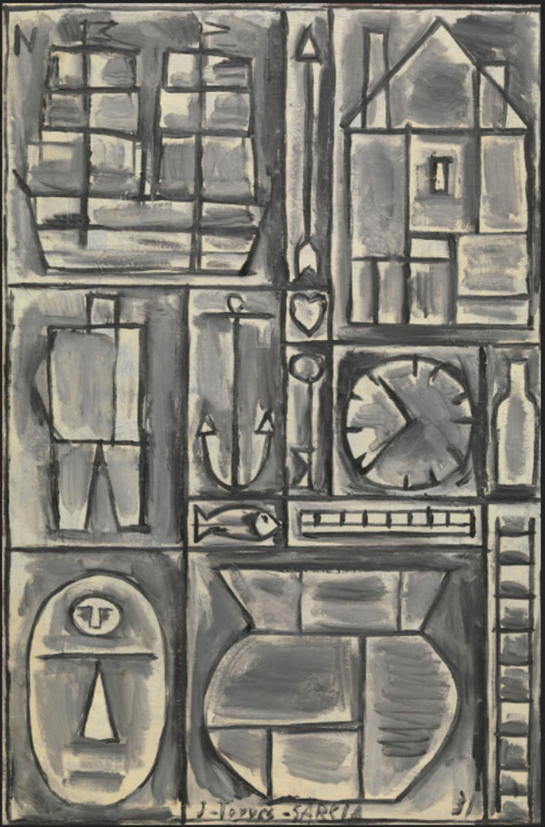 Composition 1931 by Joaquin Torres-Garcia | Oil Painting Reproduction