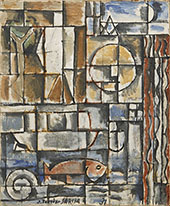 Constructive Composition with White Man 1931 By Joaquin Torres-Garcia