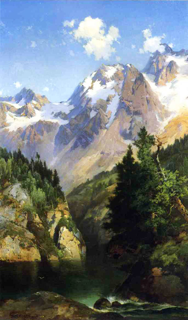 A Rocky Mountain Peak Idaho Territory 1882 | Oil Painting Reproduction