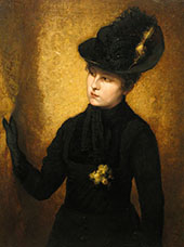 A Study in Black and Gold Miss Coe 1882 By John Ferguson Weir