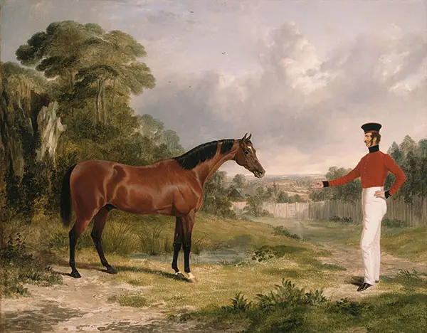 A Soldier with an Officers Charger By John Frederick Snr Herring