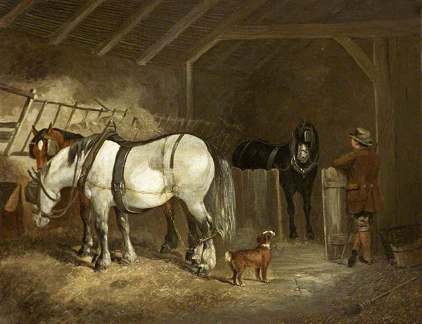 A Stable Interior | Oil Painting Reproduction