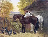 Farmyard By John Frederick Snr Herring