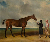 Fleur de Lys Held by a Trainer on a Racecourse By John Frederick Snr Herring