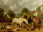 Horses in a Paddock By John Frederick Snr Herring