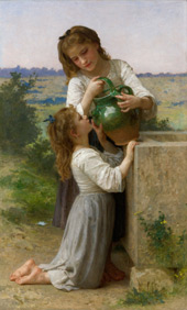 A la Fontaine 1897 By William-Adolphe Bouguereau