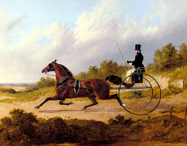 The Famous Trotter Confidence Drawing A Gig | Oil Painting Reproduction