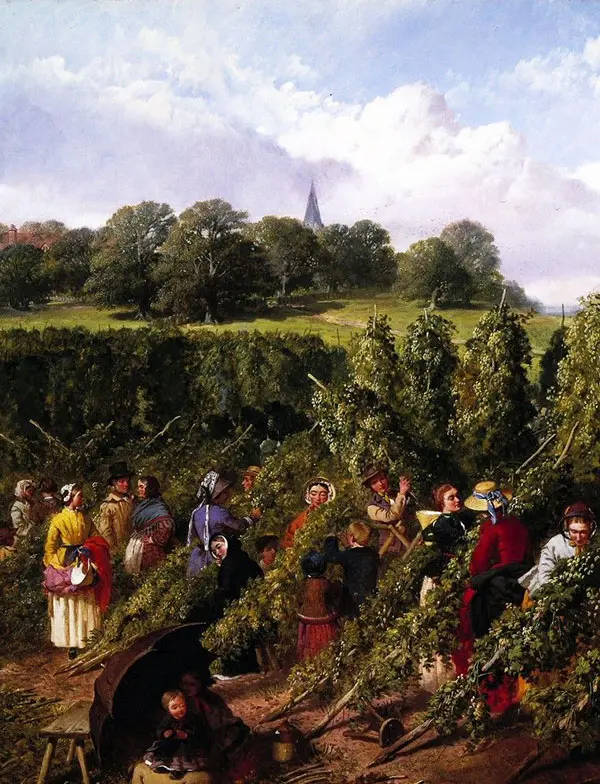 The Hop Pickers By John Frederick Snr Herring