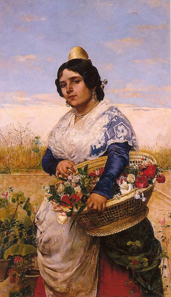 A Valencian Labradora 1882 By Juan Joaquin Agrasot