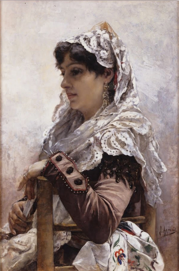 Portrait of Valencian Woman 1880 | Oil Painting Reproduction