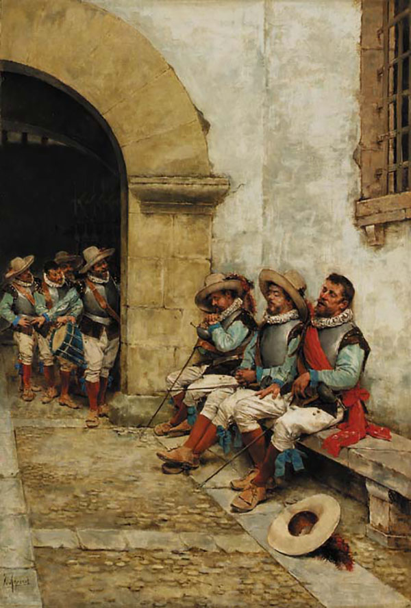 The Three Musketeers by Juan Joaquin Agrasot | Oil Painting Reproduction