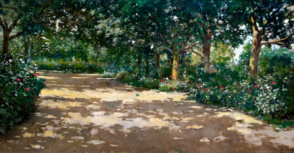 A Valencian Garden by Juan Joaquin Agrasot | Oil Painting Reproduction