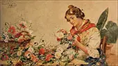 Valenciana Cutting Flowers By Juan Joaquin Agrasot