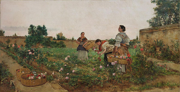 Women Picking Flowers 1895 | Oil Painting Reproduction