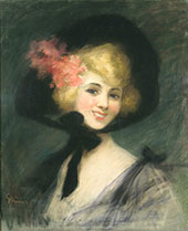 Portrait of Woman c1890 By Jules Alexandre Grun