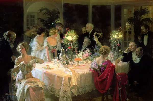The End of Dinner By Jules Alexandre Grun