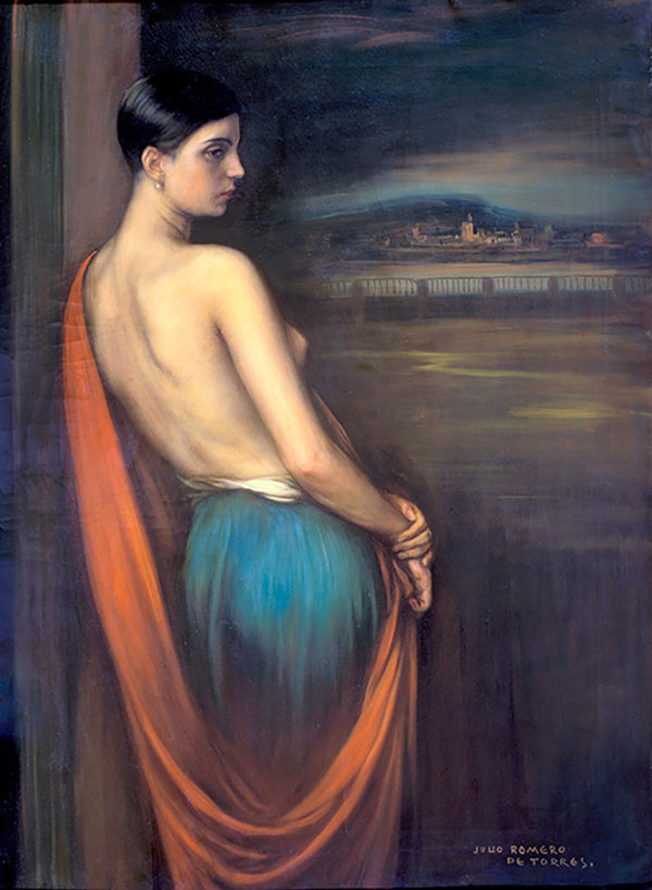 En la Ribera 1928 by Julio Romero de Torres | Oil Painting Reproduction