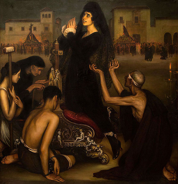 La Saeta by Julio Romero de Torres | Oil Painting Reproduction