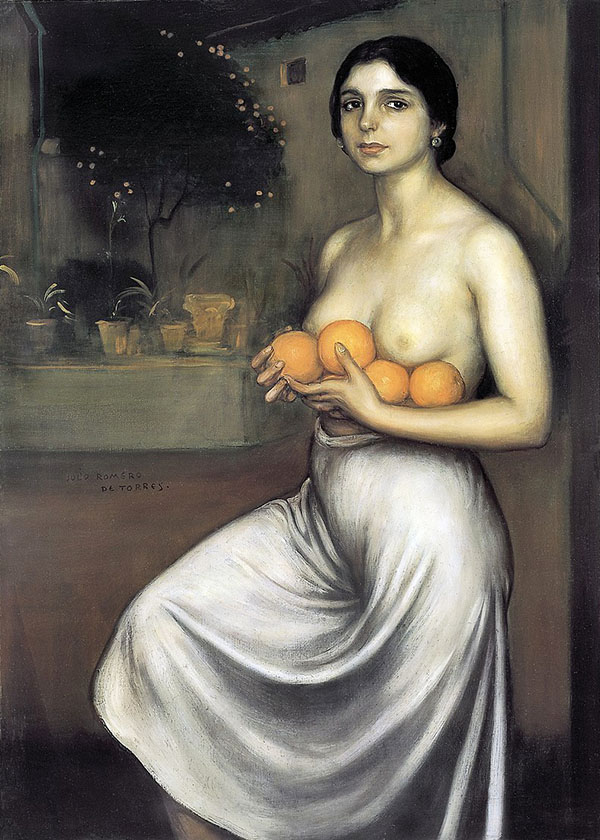 Orange and Lemons by Julio Romero de Torres | Oil Painting Reproduction