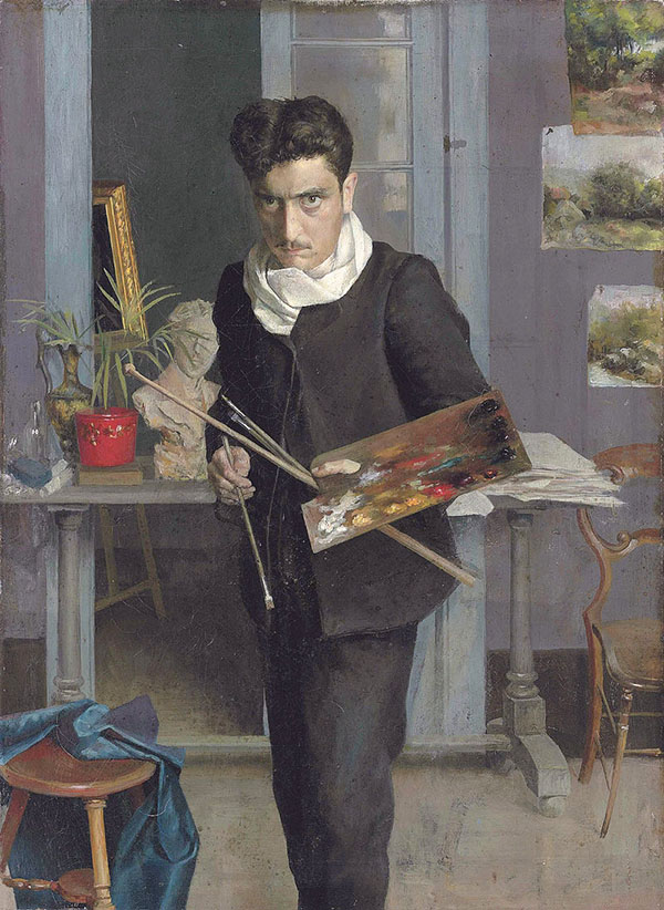 Self Portrait c1905 by Julio Romero de Torres | Oil Painting Reproduction