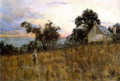Winter Evening Hawthorne by Frederick McCubbin | Oil Painting Reproduction