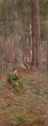 The Pioneer Left Panel By Frederick McCubbin