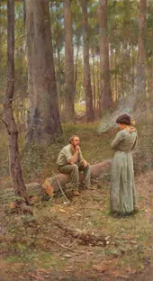 The Pioneer Center Panel By Frederick McCubbin