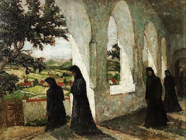 La Manastire by Leon Viorescu | Oil Painting Reproduction