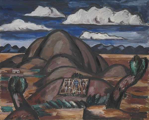 Cemetery New Mexico 1924 by Marsden Hartley | Oil Painting Reproduction