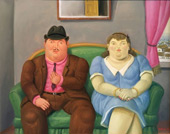 Couple On A Sofa By Fernando Botero