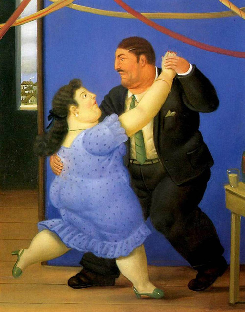 Dancing Couple by Fernando Botero | Oil Painting Reproduction