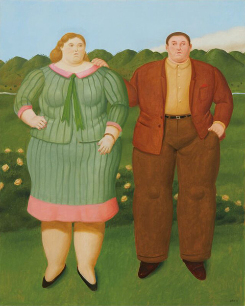 Man and a Woman, The Couple by Fernando Botero | Oil Painting Reproduction