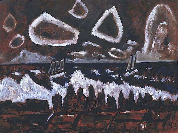 Off The Banks at Night 1942 by Marsden Hartley | Oil Painting Reproduction