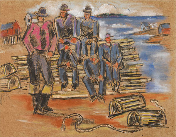 Study for Lobster Fishermen 1940 | Oil Painting Reproduction