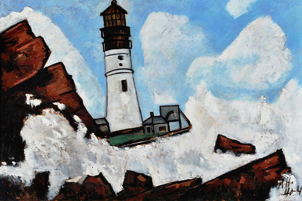 The Lighthouse 1940 by Marsden Hartley | Oil Painting Reproduction