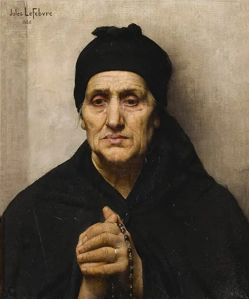 An Old Greek Woman By Jules Joseph Lefebvre