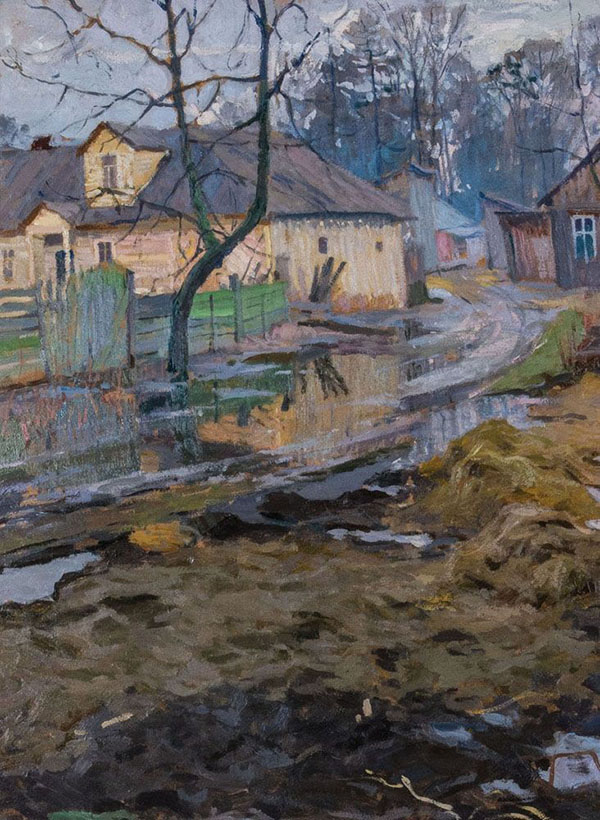 Village in Spring by Arnold Lakhovsky | Oil Painting Reproduction