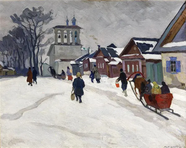 Winter Scene By Arnold Lakhovsky