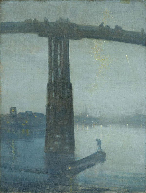Blue and Gold Old Battersea Bridge 1872 | Oil Painting Reproduction
