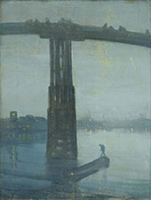 Blue and Gold Old Battersea Bridge 1872 By James McNeill Whistler