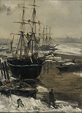 The Thames in Ice 1860 By James McNeill Whistler