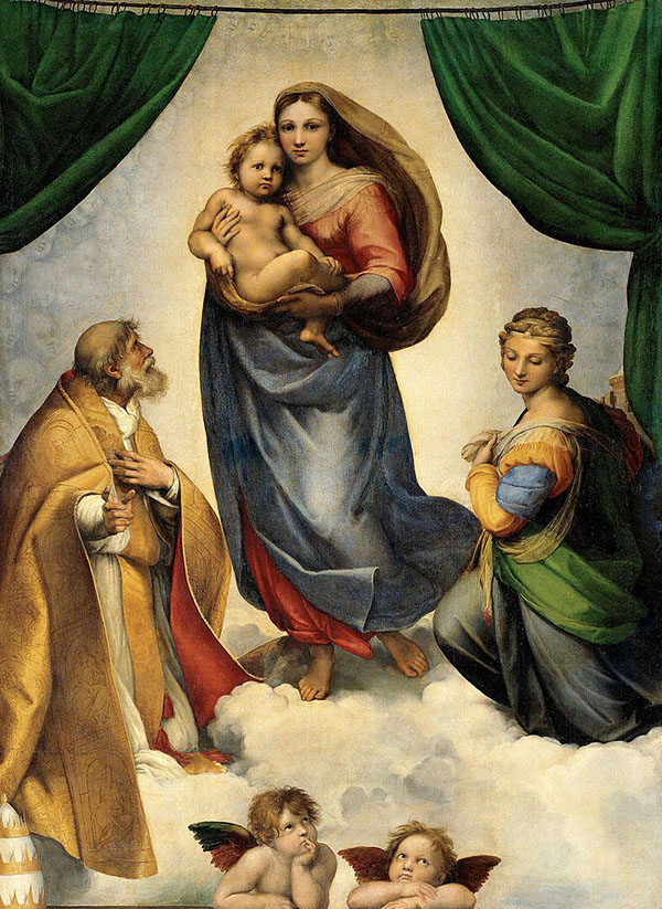 Sistine Madonna 1512 by Raphael | Oil Painting Reproduction