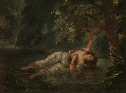 The Death of Ophelia 1853 by Eugene Delacroix | Oil Painting Reproduction