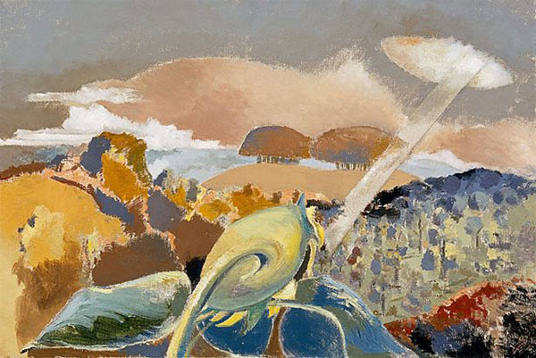 Sunflower and Sun by Paul Nash | Oil Painting Reproduction