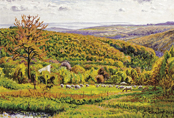 Landscape 1936 by Gustave Cariot | Oil Painting Reproduction