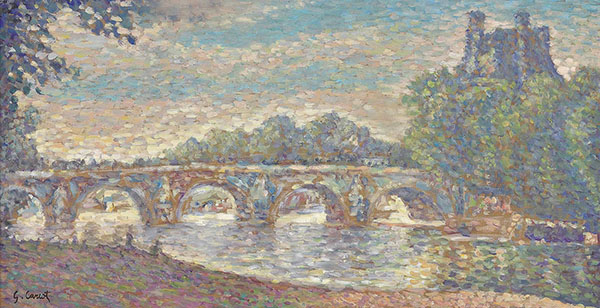 Le Pont Royal Paris by Gustave Cariot | Oil Painting Reproduction