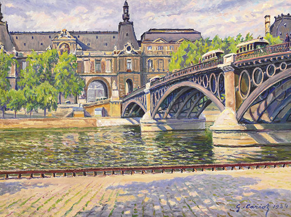 Pont du Carrousel by Gustave Cariot | Oil Painting Reproduction