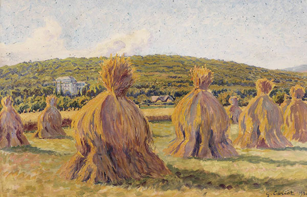 The Haystacks 1920 by Gustave Cariot | Oil Painting Reproduction